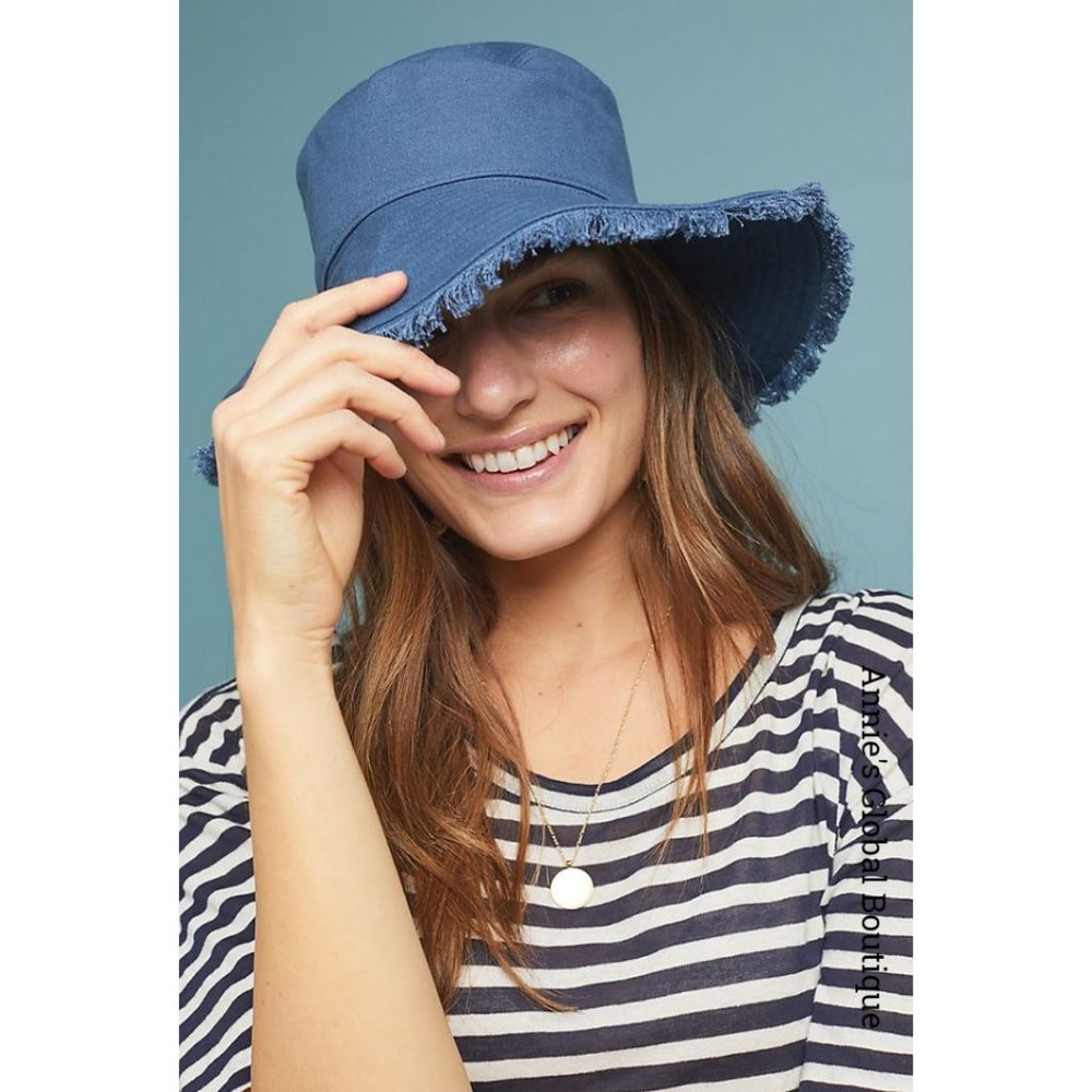 ANTHROPOLOGIE Exclusive Frayed Bucket Hat NWT RARE - Picture 16 of 16